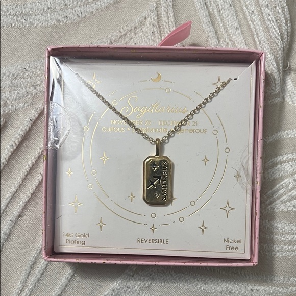 Jewelry - NEW Gold Sagittarius Zodiac Necklace
